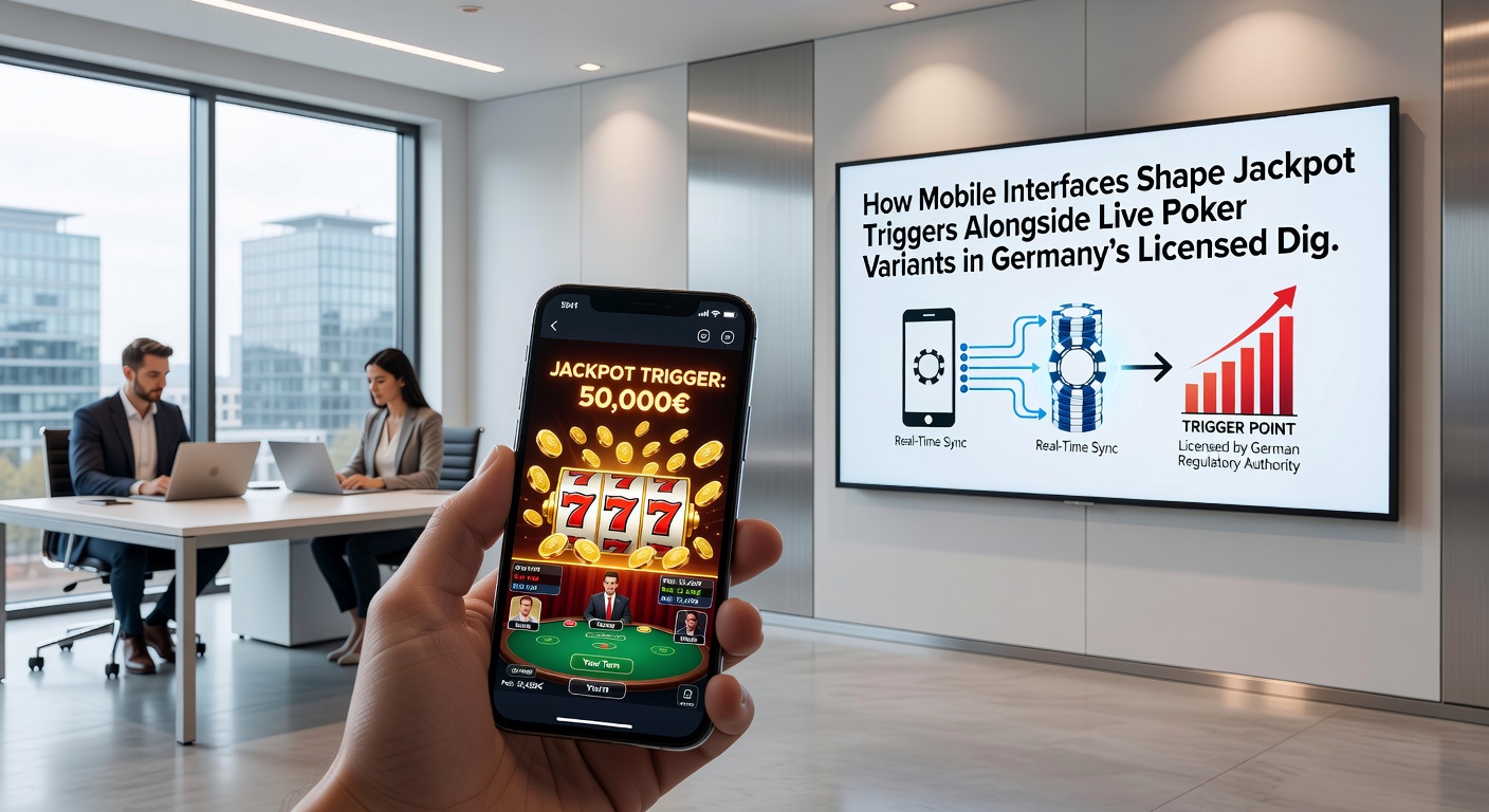 Live-Poker-Tisch mit mobiler Schnittstelle und synchronisierten Jackpot-Anzeigen